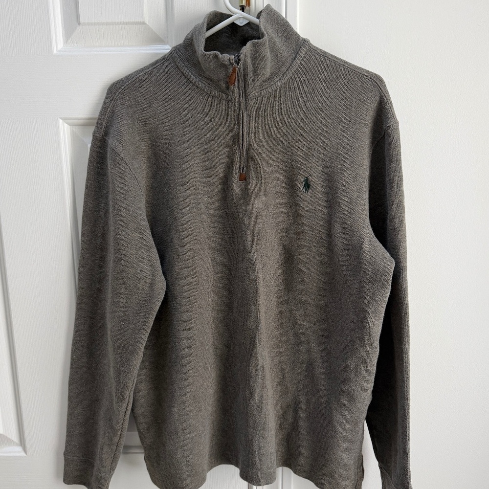Polo Ralph Lauren Gray ¼ Zip Pullover Sweater – Men’s Large